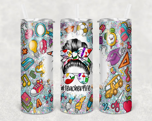 Teacher Life 20oz Skinny Tumbler