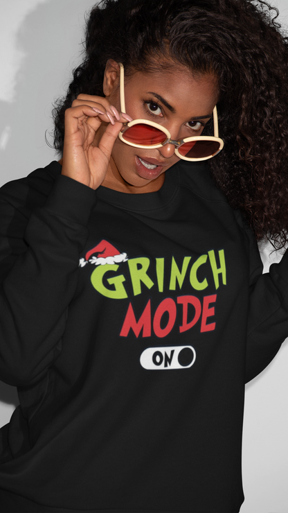 Grinch Mode- Red Sweatshirt